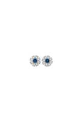 Sapphire Halo Studs