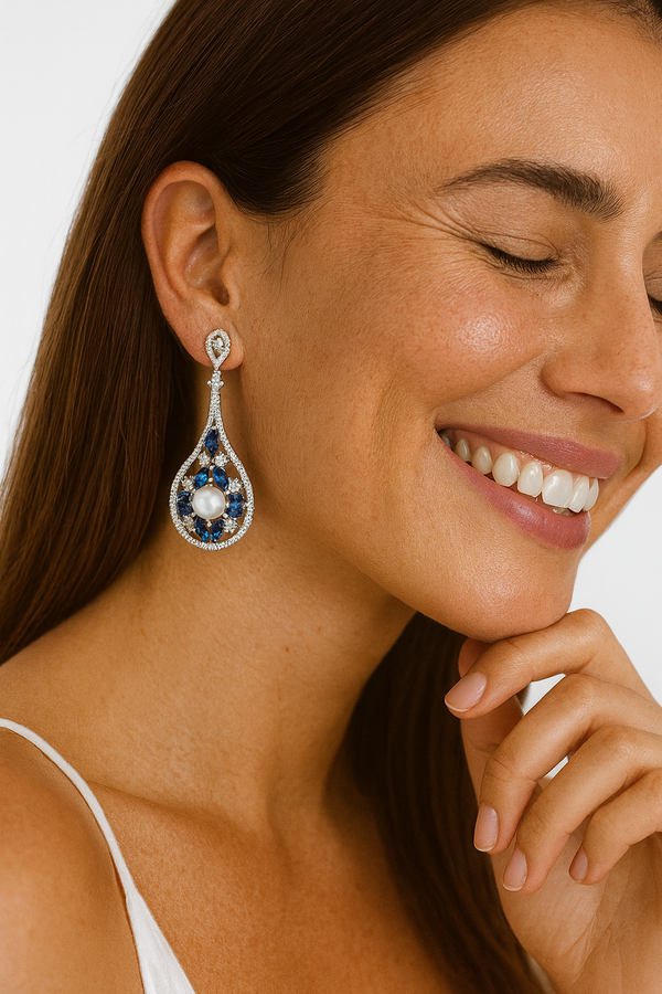 Sapphire Pearl Royale Drops