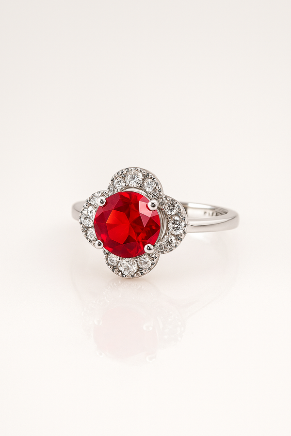 Crimson Bloom Ring