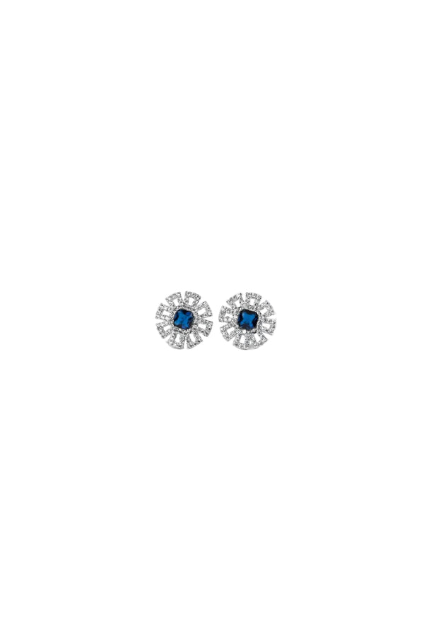 Sapphire Halo Studs