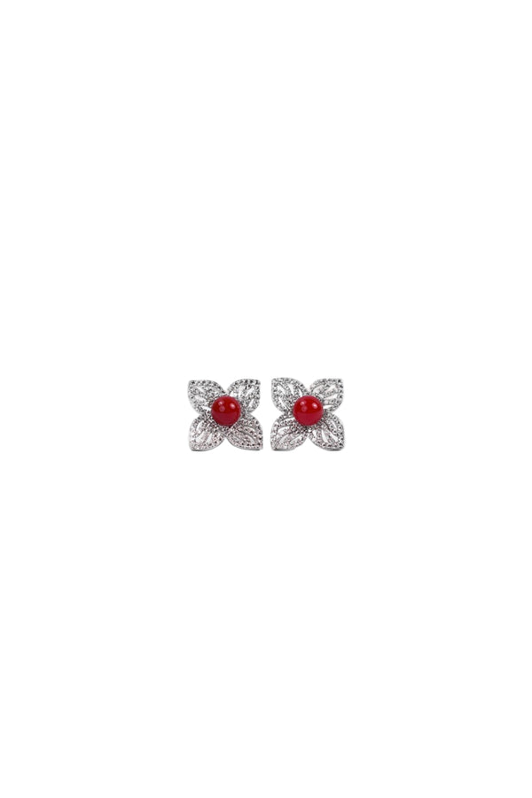 Scarlet Petal Studs