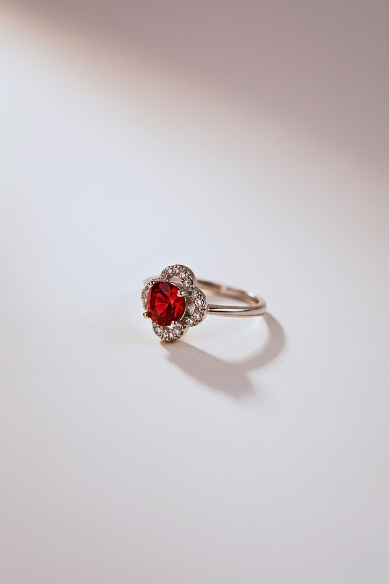 Crimson Bloom Ring